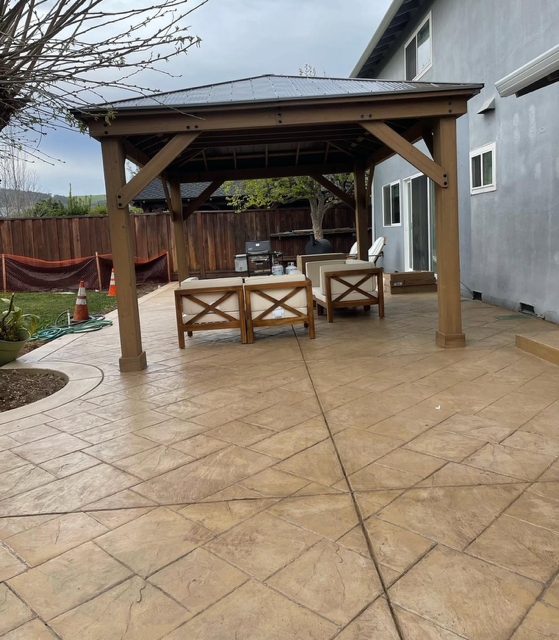 Stamped concrete project example one